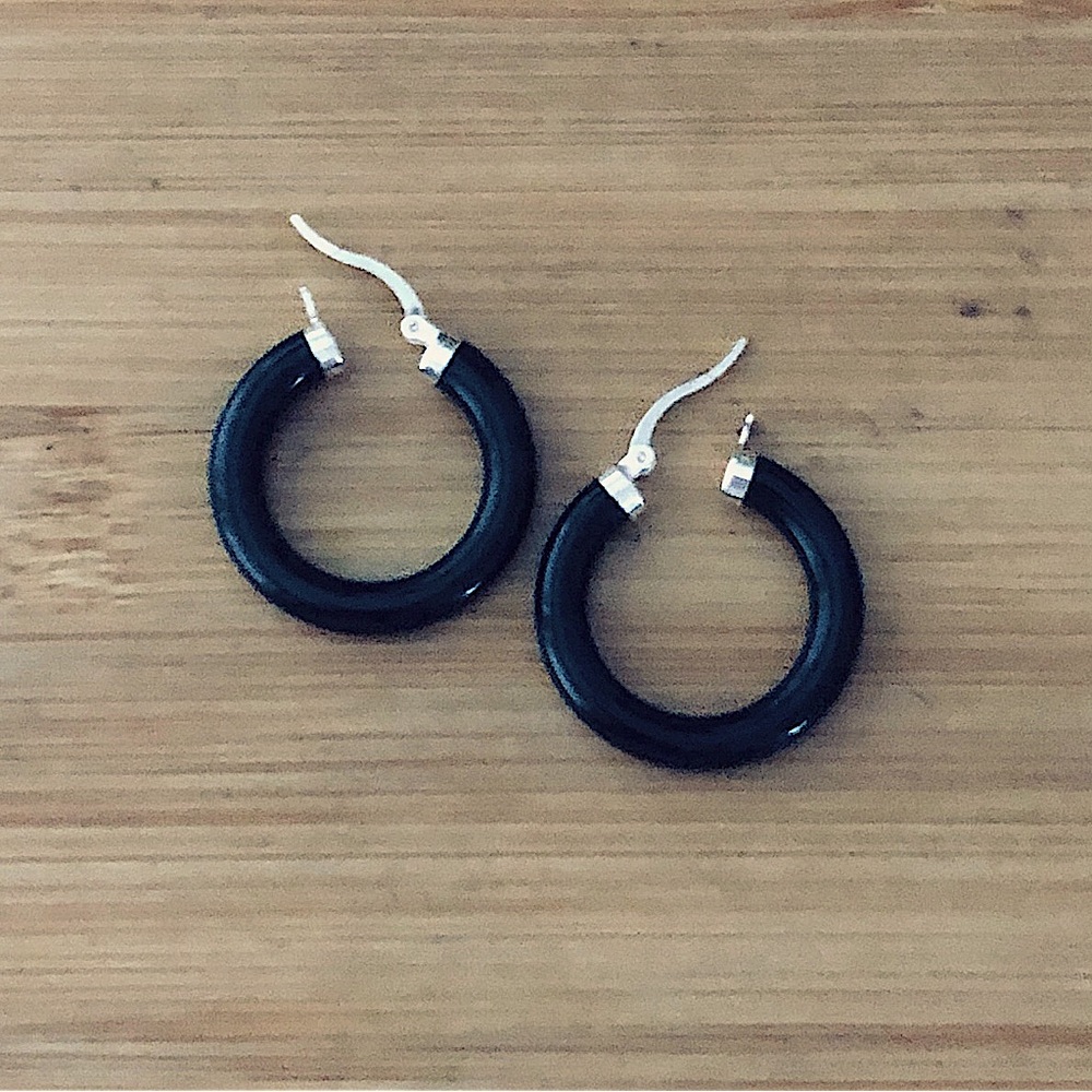 $38 Estate Latch Back Earrings Sterling Silver No Mark